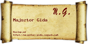 Majsztor Gida névjegykártya